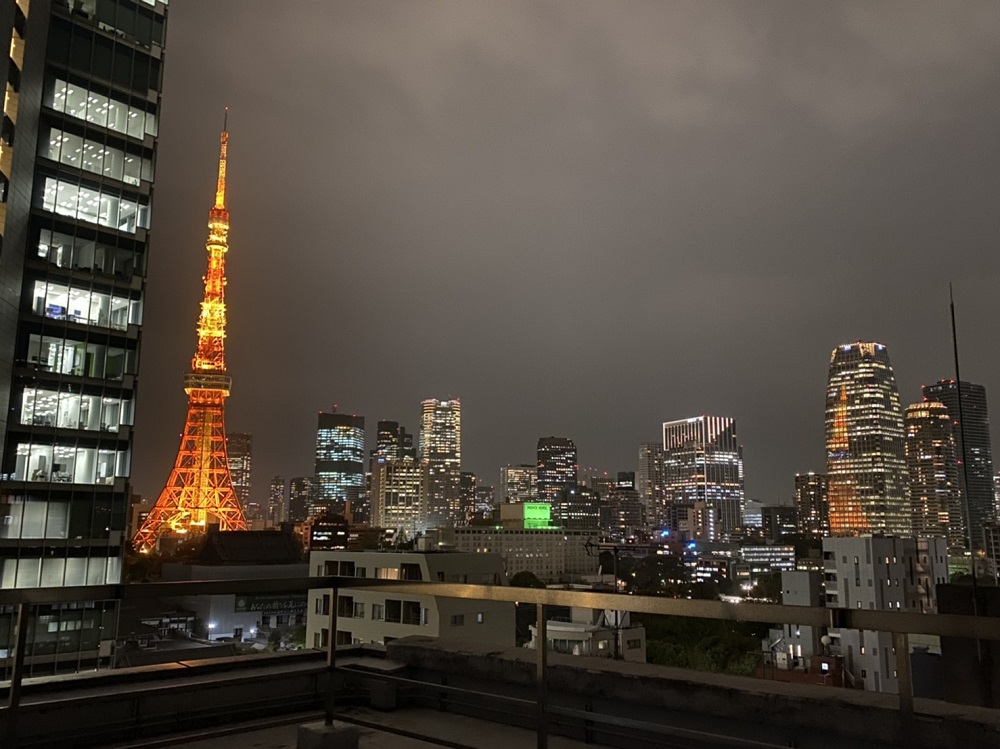東京タワーの見える屋上 芝公園  COSNAVI
